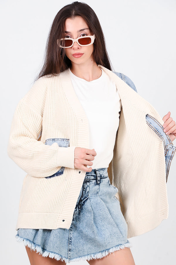 Cardigan Met Denim - Vest