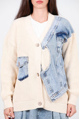 Cardigan Avec Gilet En Denim