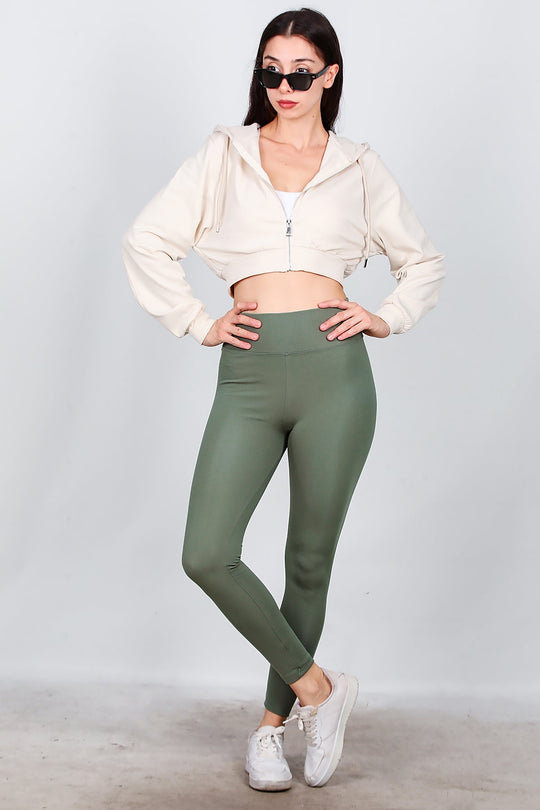 Legging Met Hoge Taille – Khaki