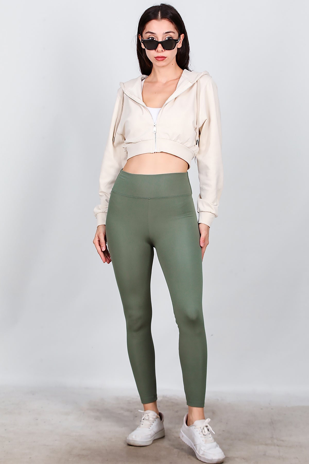 Legging Met Hoge Taille – Khaki