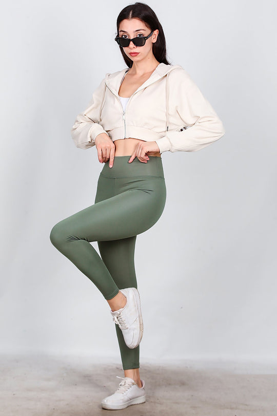 Legging Met Hoge Taille – Khaki