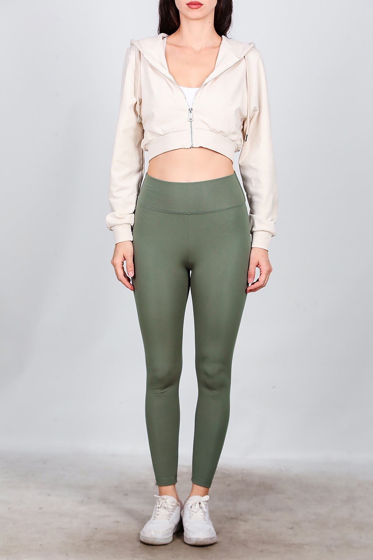 Legging Met Hoge Taille – Khaki