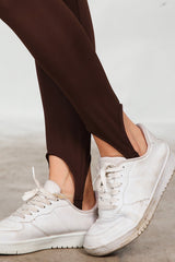 Legging À Bride Sous Le Pied — Marron