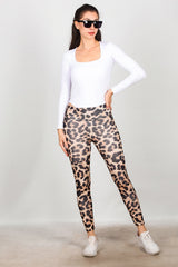 Legging Met Luipaardprint – Beige