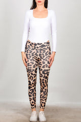 Legging Met Luipaardprint – Beige