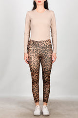 Legging Imprimé Léopard — Marron