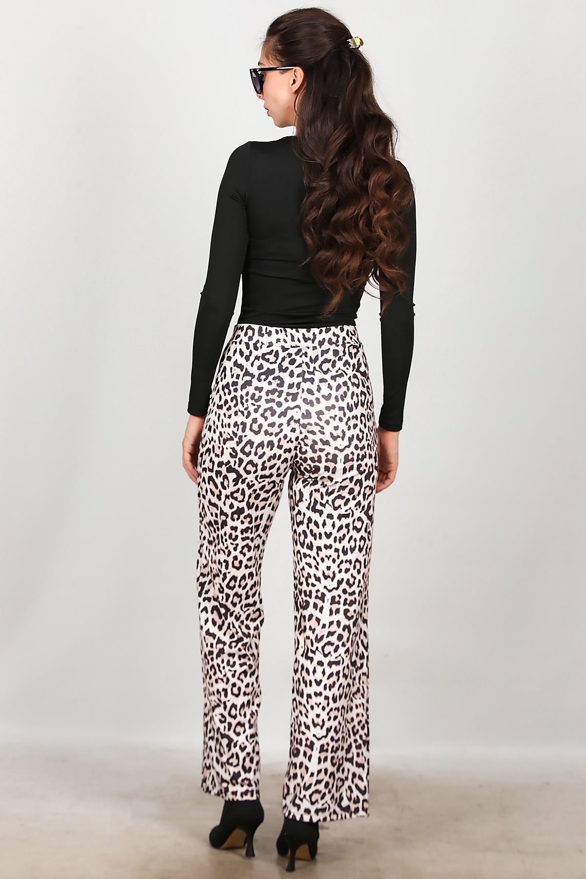 Luipaardprint Broek – Crème