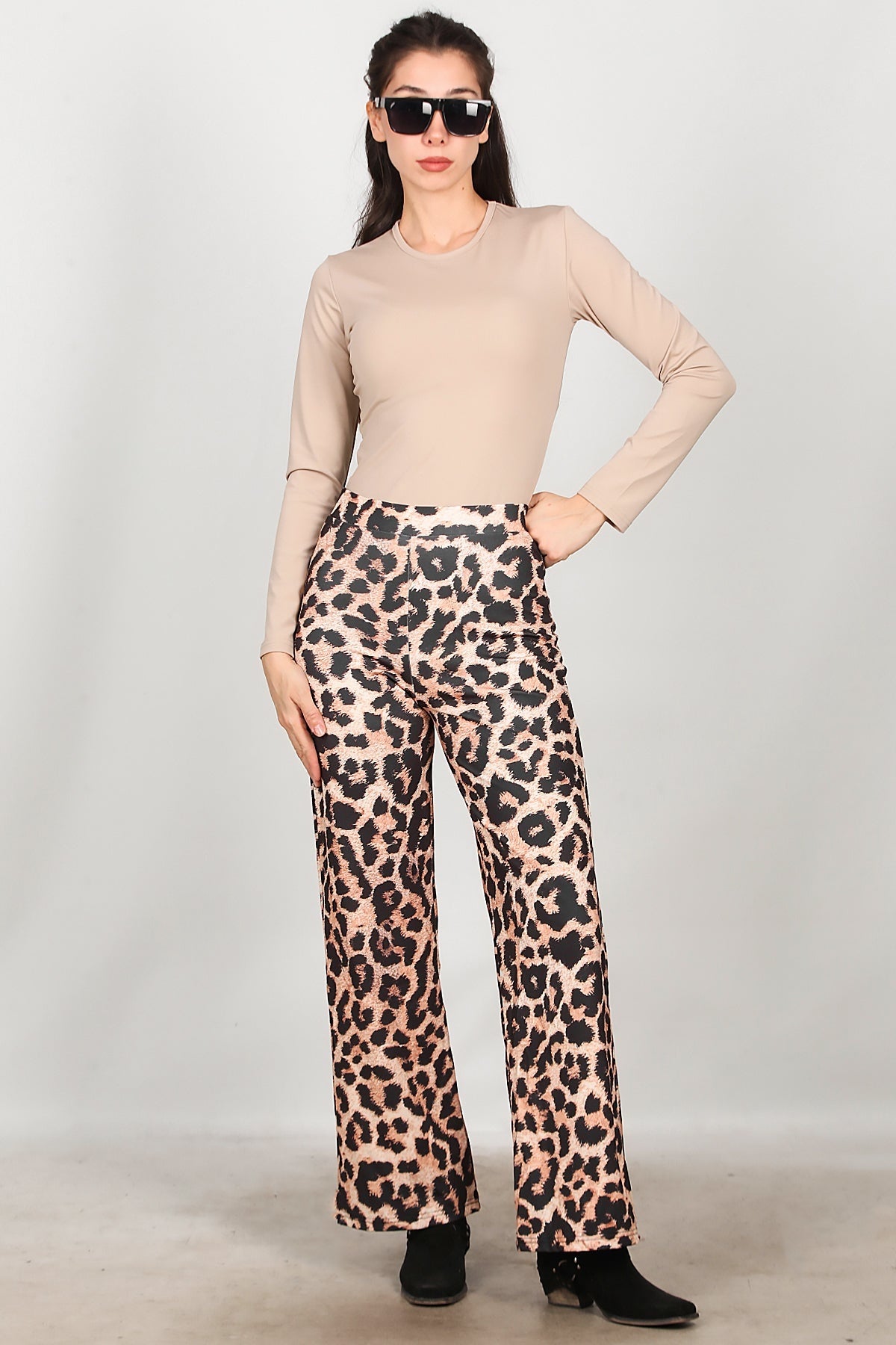 Luipaardprint Broek – Beige