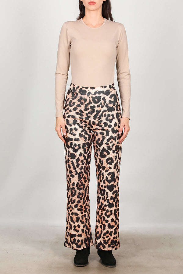 Luipaardprint Broek – Beige