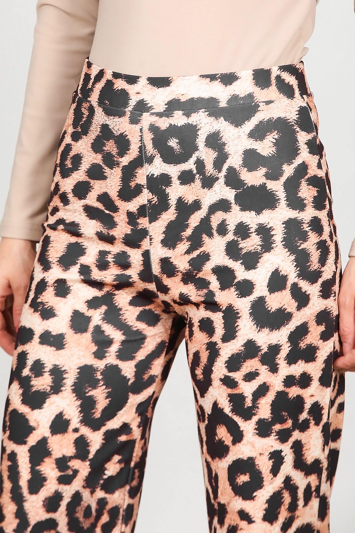 Luipaardprint Broek – Beige