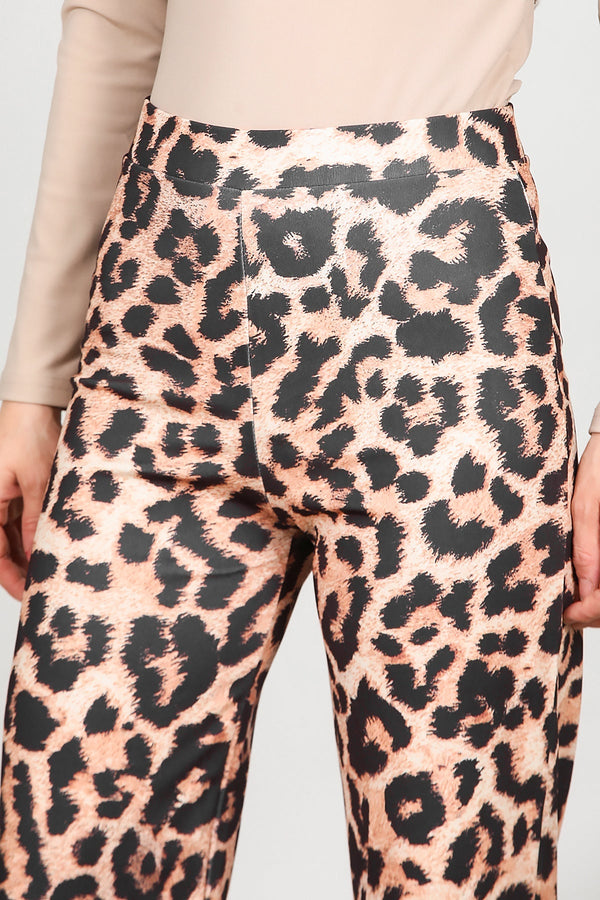 Luipaardprint Broek – Beige