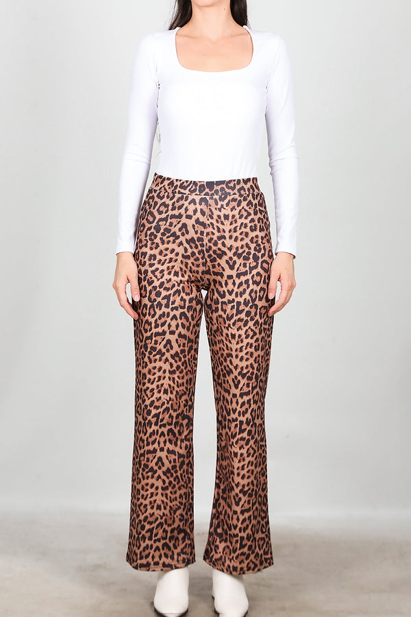 Luipaardprint Broek – Bruin