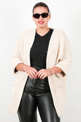 Gilet Grande Taille Avec Poches — Stone