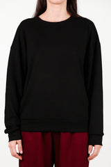 Ronde - Hals Sweatshirt, Zwart