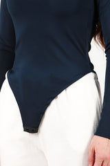 Body Met Vierkante Hals En Hemdje – Marineblauw