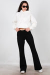 High - Waist Flared Leggings — Black