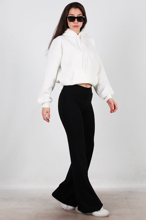 High - Waist Flared Leggings — Black