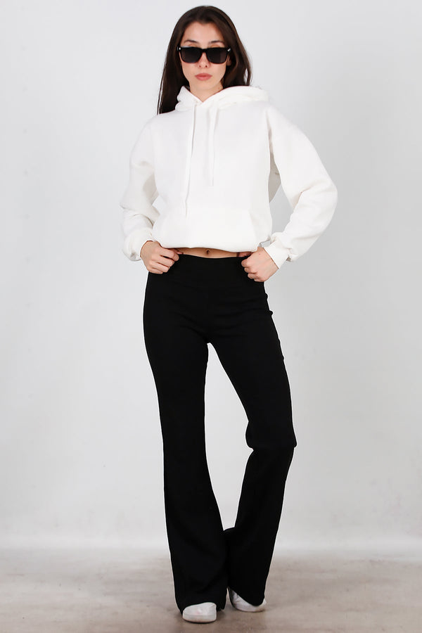 High - Waist Flared Leggings — Black