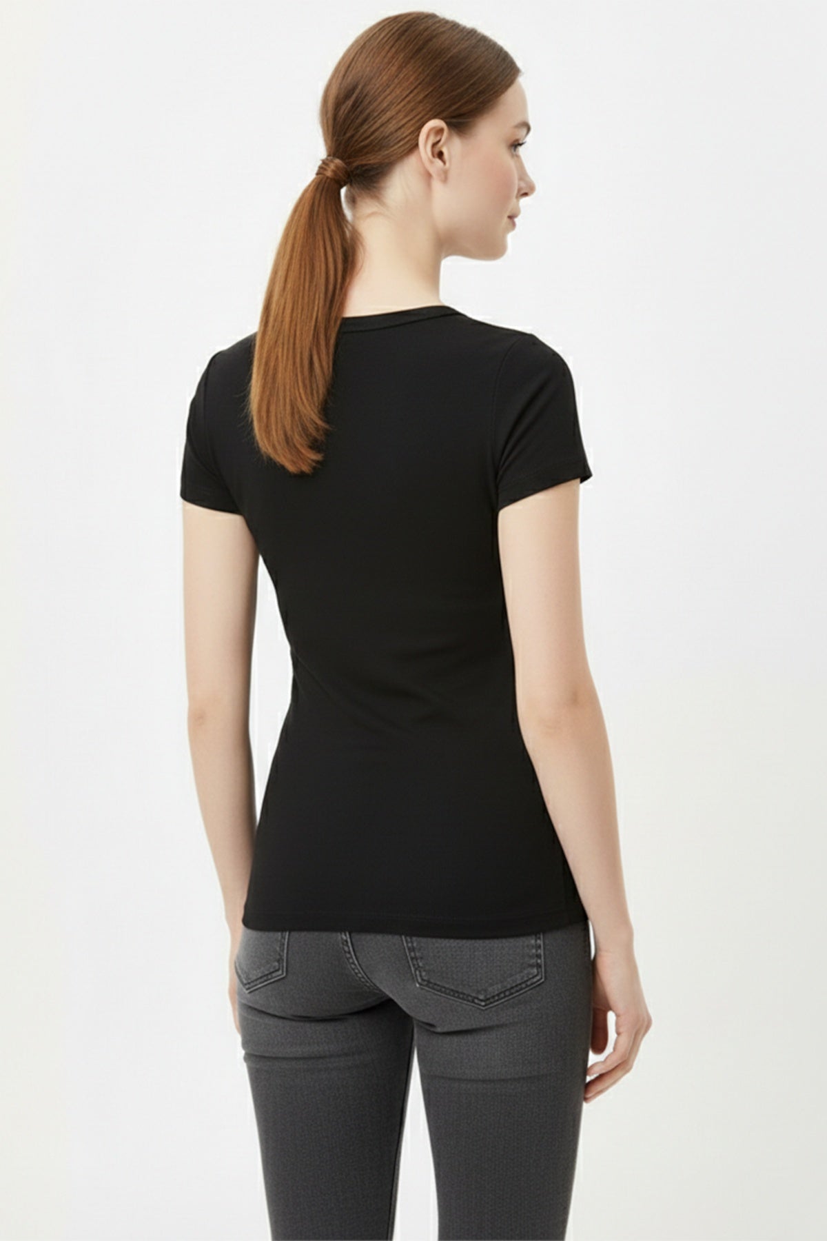 Body Mit Knopfpatte - Schwarz