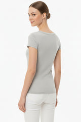 Body À Patte Boutonnée — Gris