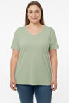 Oversized T - Shirt Met V - Hals – Khaki
