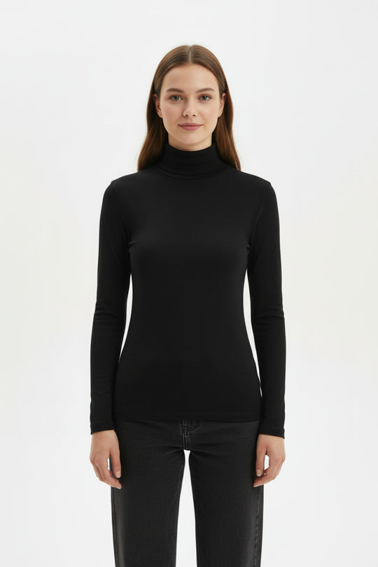 Transparante Colblouse — Zwart