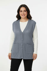 Harmony Gilet Grande Taille — Gris