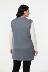 Harmony Gilet Grande Taille — Gris