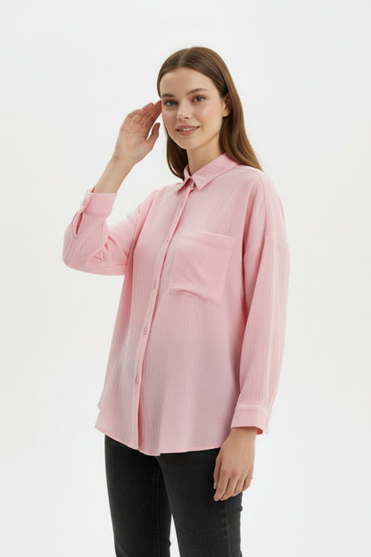 Hemd Mit Integriertem Top – Rosa