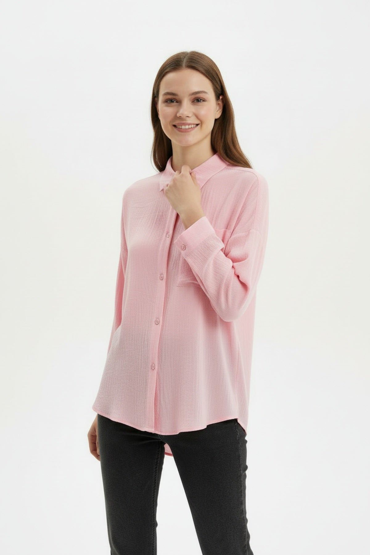 Hemd Mit Integriertem Top – Rosa