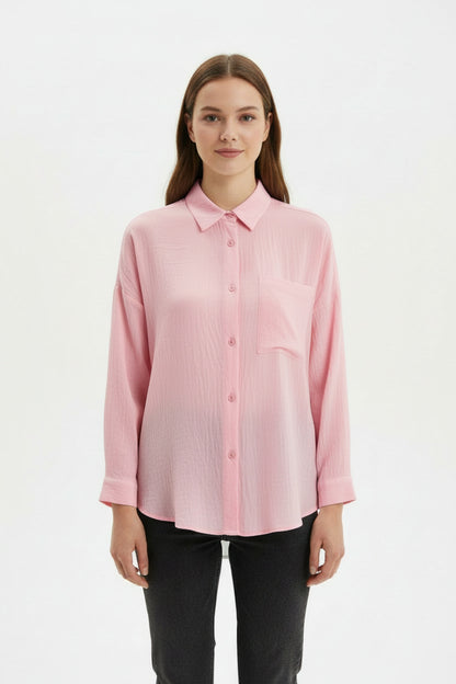 Hemd Mit Integriertem Top – Rosa