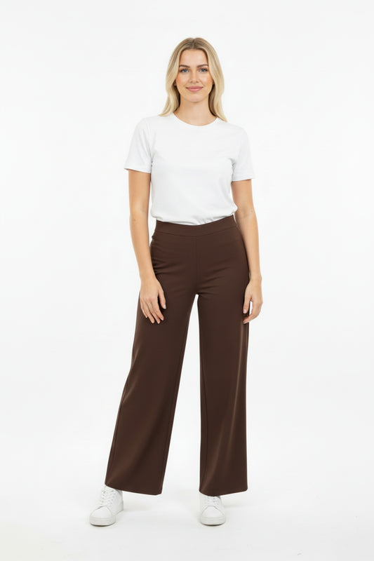 Jeans Mit Elastischem Bund In Braun