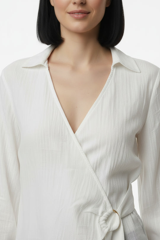 Müslim Tencel Blouse – Ecru