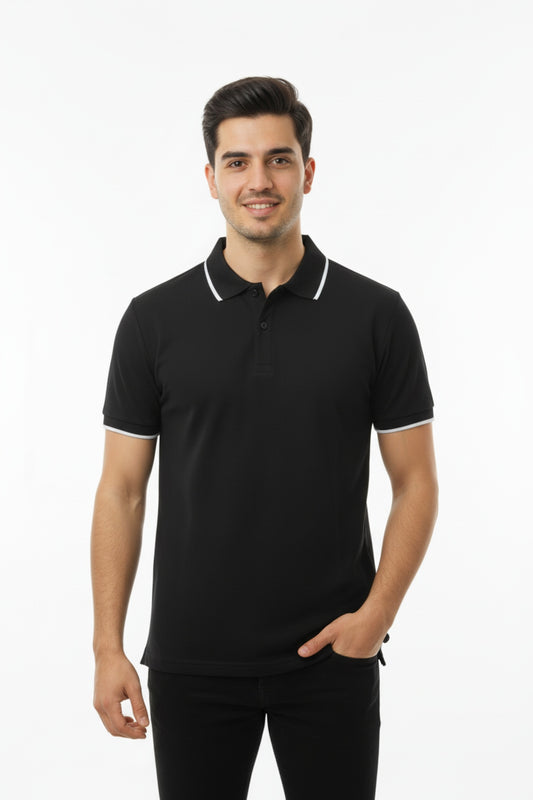 Herren - Poloshirt - Schwarz