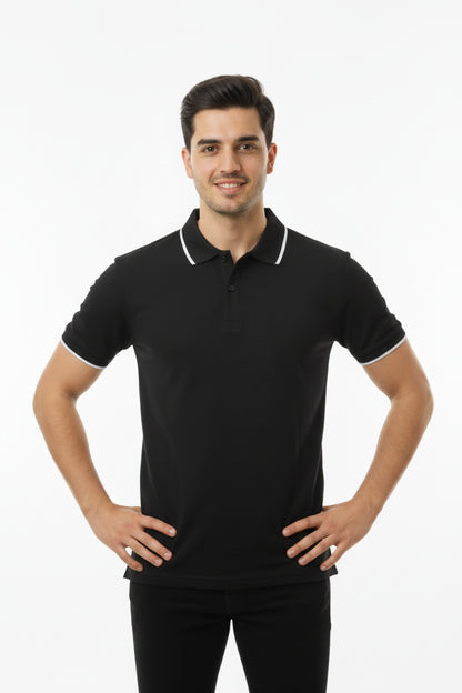 Herren - Poloshirt - Schwarz