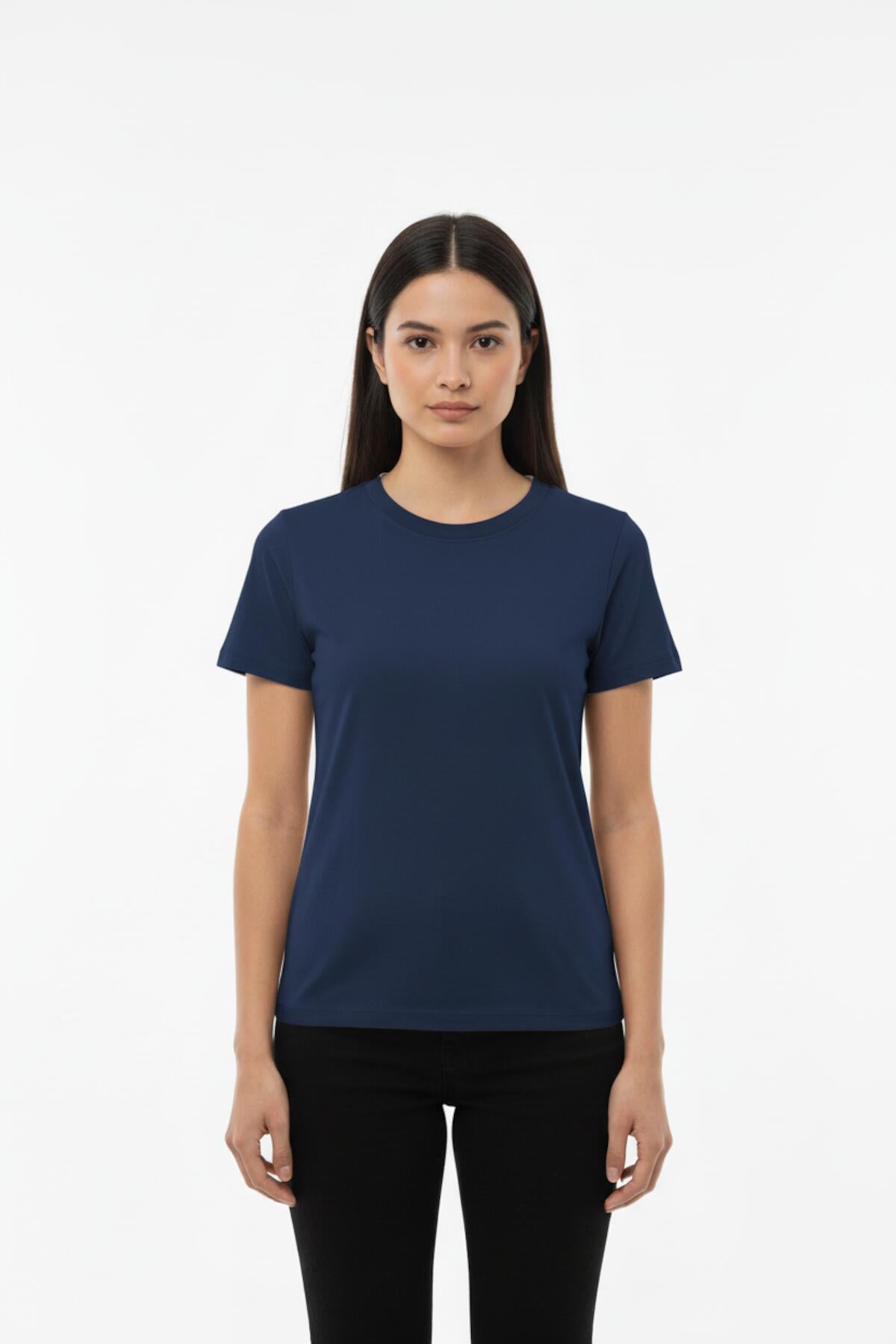 Rondhals Body - T - Shirt — Marineblauw