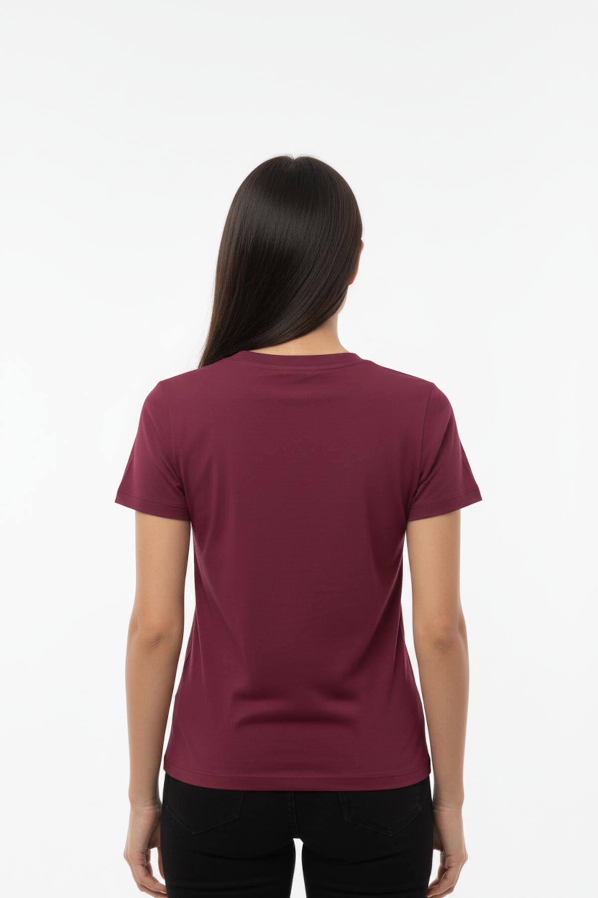 Body - T - Shirt Met Ronde Hals — Bordeaux
