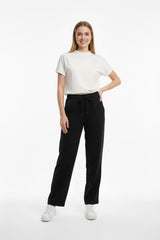 Pantalon Large Orné De Pierres – Noir