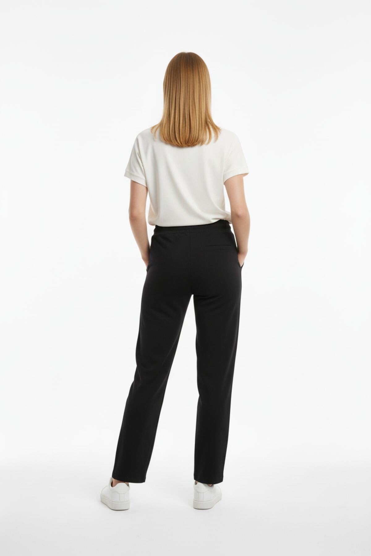 Weite Hose Mit Steindetails – Schwarz