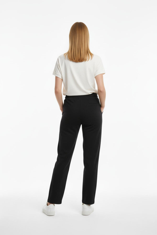 Weite Hose Mit Steindetails – Schwarz