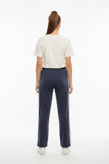 Ensemble Jogging Jambe Droite Avec Nœuds Latéraux — Anthracite