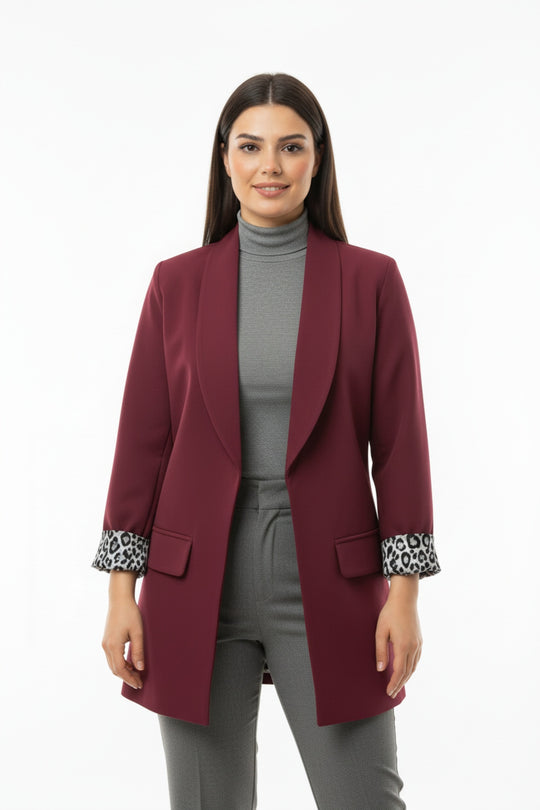 Blazer Met Luipaardvoering — Luipaard