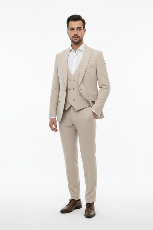 Petek Herren 3‑Teiliger Anzug — Beige