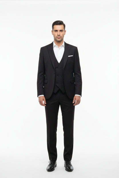 Men's Petek 3 - Piece Suit — Black