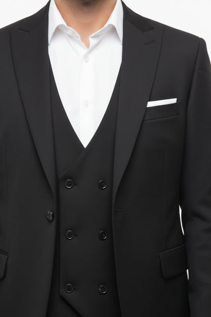 Men's Petek 3 - Piece Suit — Black