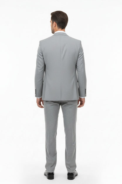 Herren Mega 3‑Teiliger Anzug — Hellgrau
