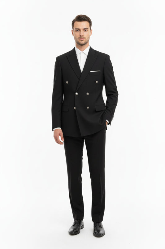 Bezayak Kloveze Zweiteiliger Anzug – Schwarz
