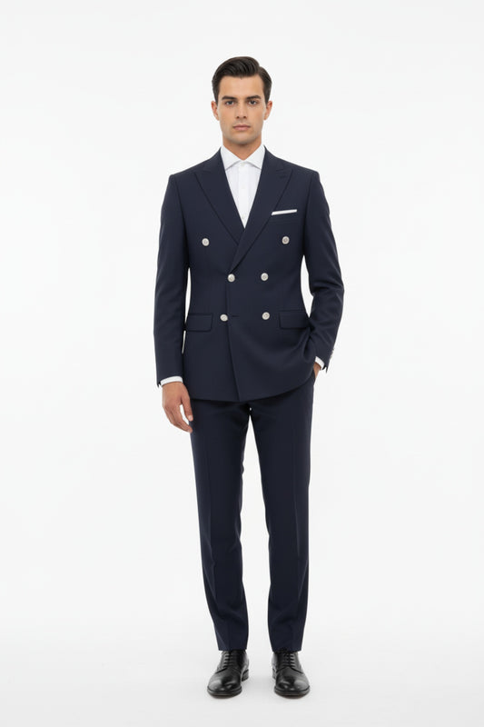 Bezayak Kloveze Zweiteiliger Anzug – Marineblau