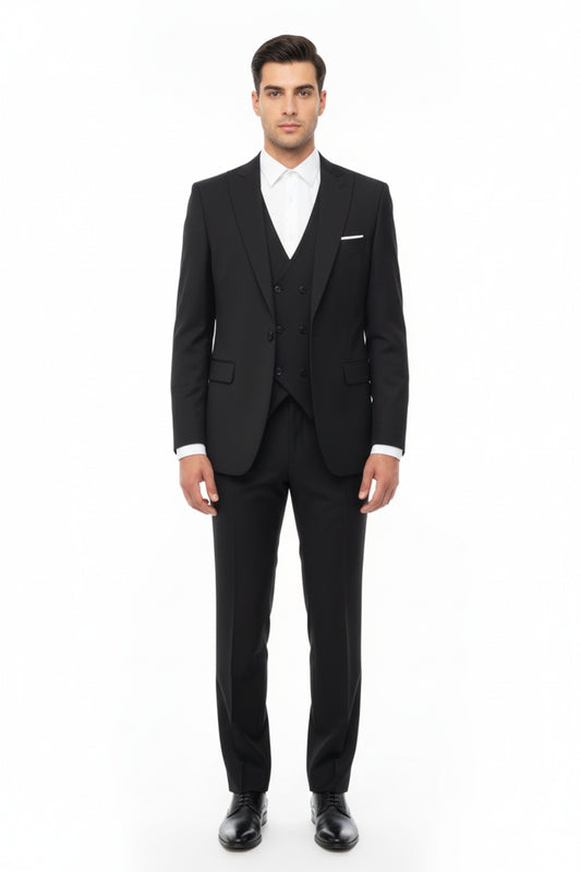 Bezayak 3‑Teiliger Anzug — Schwarz