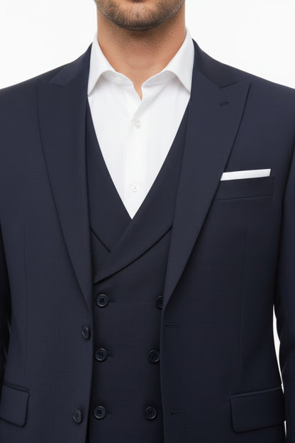 Double 3‑Teiliger Anzug — Marineblau